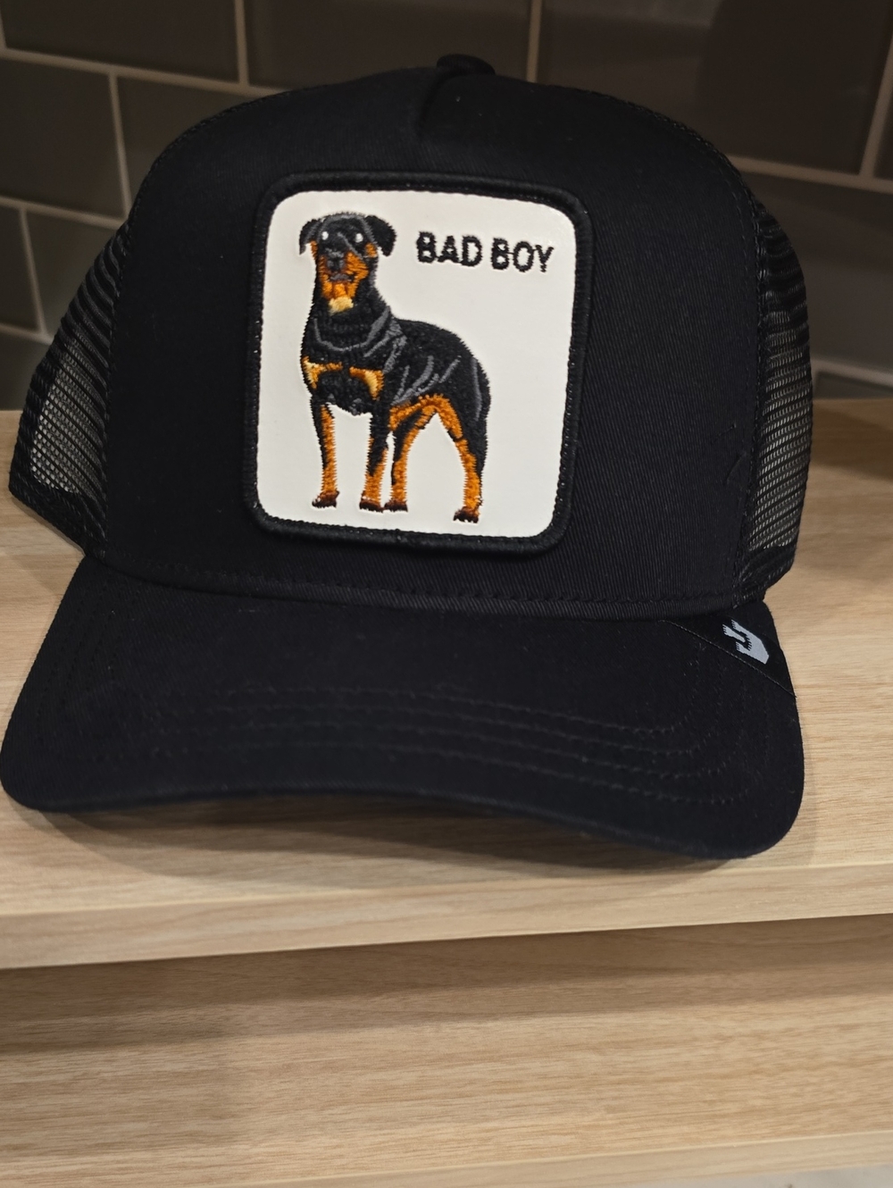 The Goorin Bros Hat New Bad Boy The Farm Rottweiler Dog Black